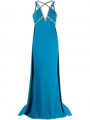 Krištáľové večerné šaty Zuhair Murad modrá