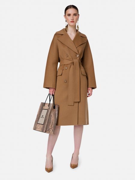 Пальто Elisabetta Franchi, коричневе