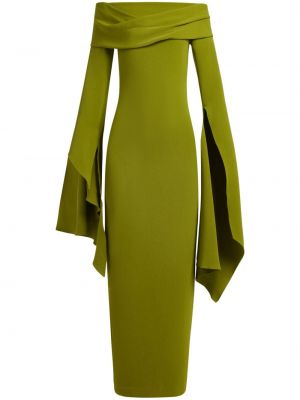 Rochie de seară drapată Solace London verde
