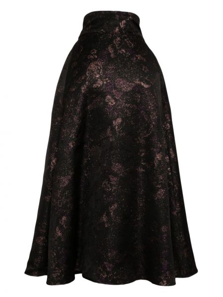 Žakárové midi sukně Batsheva černé