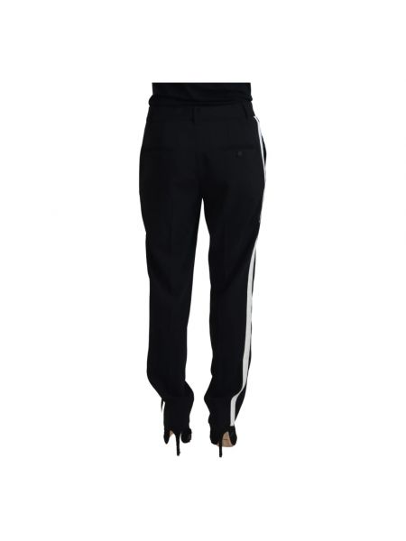 Pantalones chinos ajustados de lana Dolce & Gabbana negro