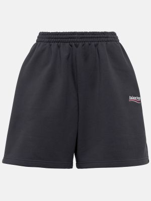 Jersey shorts aus baumwoll Balenciaga grau