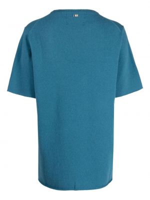 Kaschmir t-shirt mit rundem ausschnitt Extreme Cashmere blau