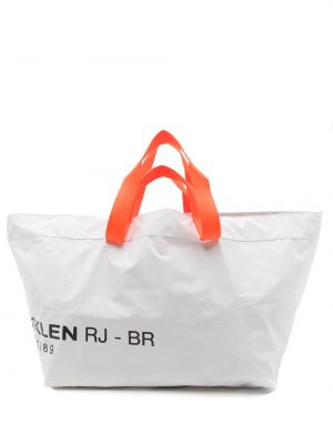 Shopper handtasche mit print Osklen weiß
