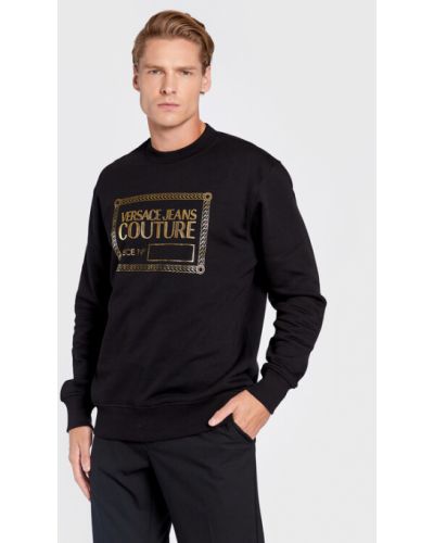 Versace Jeans Couture Pulóver Piece Number 73GAIT11 Fekete Relaxed Fit