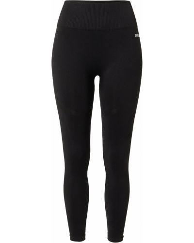 Superdry Pantaloni sport  negru / alb