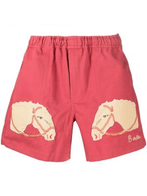 Shorts med broderi Bode rosa