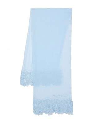 Прозрачен копринен шал с дантела Ermanno Scervino