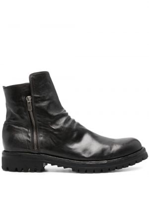 Leder stiefelette Officine Creative schwarz