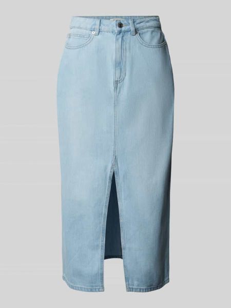 Spódnica jeansowa bawełniana Tom Tailor Denim niebieska