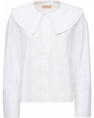 Памучна риза Loulou Studio бяло