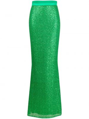 Gonna lunga con paillettes Styland verde