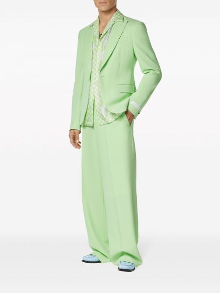 Rovné kalhoty relaxed fit Versace zelené