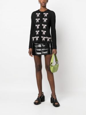 Strickjacke mit schleife mit geknöpfter mit print Boutique Moschino