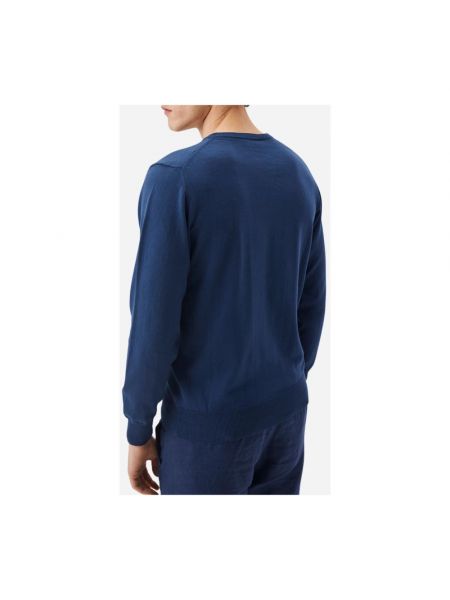 Jersey de tela jersey de cuello redondo clásico Roy Roger's azul