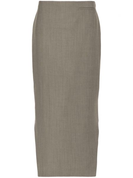 Μάλλινη φούστα με ψηλή μέση Givenchy μπεζ