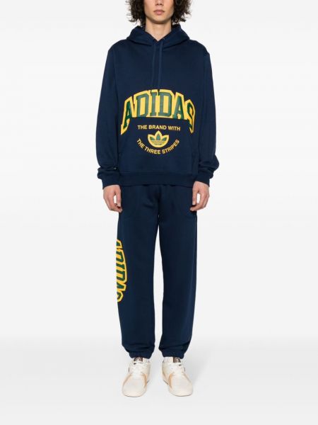 Kapučdžemperis ar apdruku Adidas zils