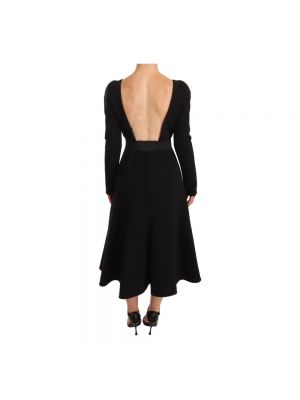 Vestido midi de lana Dolce & Gabbana negro