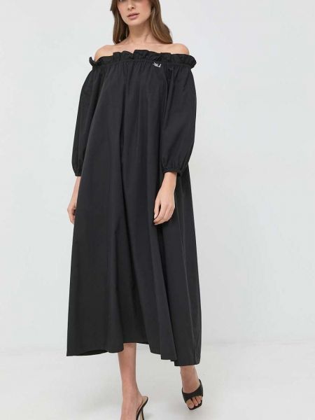 Midi haljina Karl Lagerfeld crna