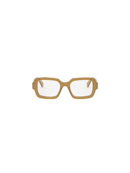 Okulary w grochy w geometryczne wzory Céline żółte