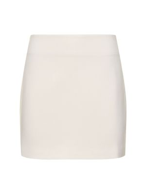Falda de raso de crepé The Andamane blanco