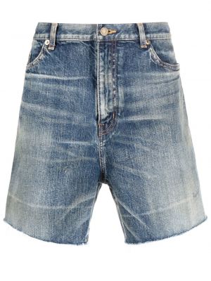 Distressed shorts Saint Laurent blau