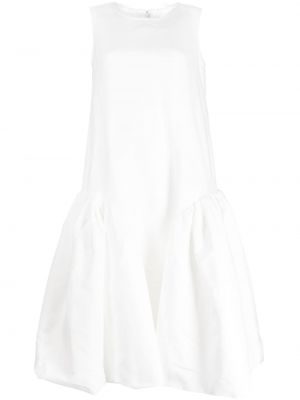 Rozšířené šaty bez rukávů Comme Des Garçons - bílá