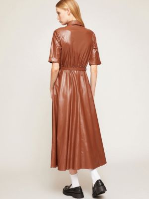 Платье-рубашка Motivi коричневое