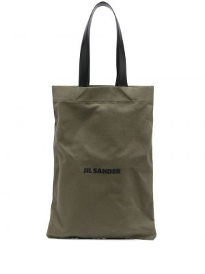 Τσάντα shopper με σχέδιο Jil Sander πράσινο