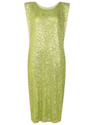 Koktejlové šaty s flitry Gloria Coelho zelené