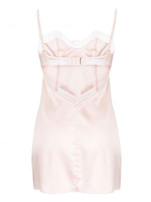 Krajkové hedvábné šaty Kiki De Montparnasse růžové