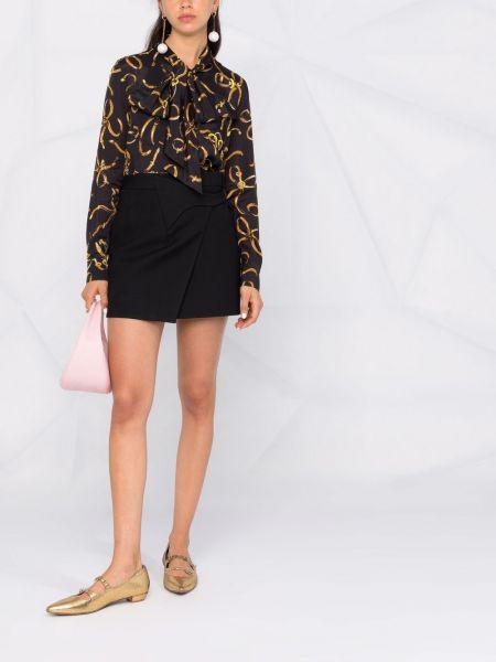 Blusa con estampado con estampado abstracto Boutique Moschino negro