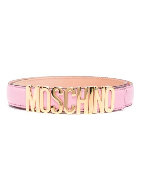 Nahka vyö Moschino pinkki