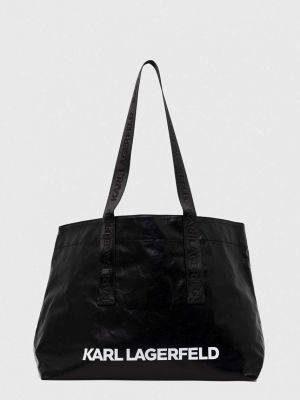 Хлопковая сумка шоппер Karl Lagerfeld черная