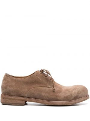 Pantofi derby din piele de căprioară Marsell maro