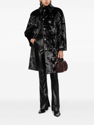 Manteau de fourrure Versace noir