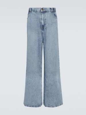 Voľné džínsy s rovným strihom The Frankie Shop modrá