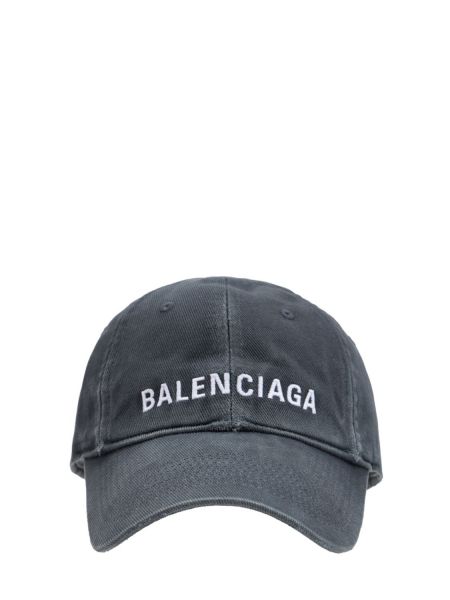 Cappello di cotone Balenciaga grigio