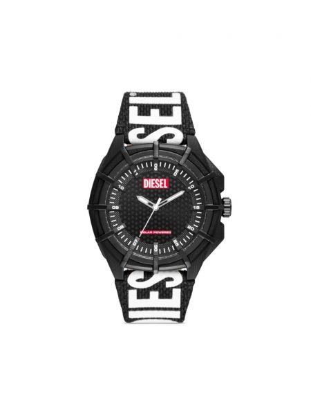 Armbanduhr mit print Diesel schwarz