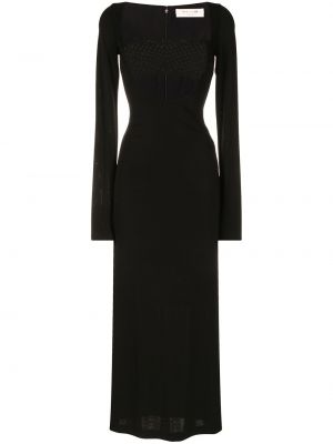 Viskózové pletené šaty s dlouhými rukávy 1017 Alyx 9sm - černá