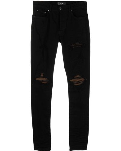 Distressed wildleder skinny jeans Amiri schwarz