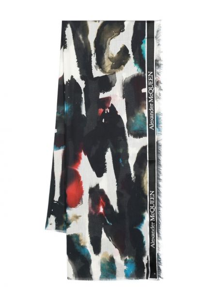 Schal aus baumwoll mit print Alexander Mcqueen
