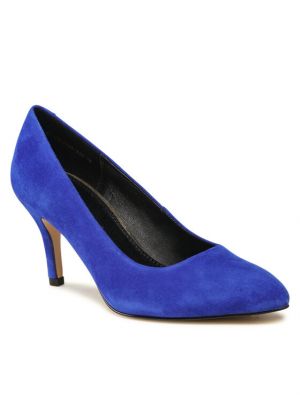 Полуотворени обувки с ток Sergio Bardi синьо