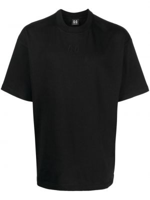 Памучна тениска бродирана 44 Label Group черно