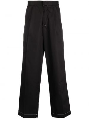 Плисирани прав панталон Bonsai черно