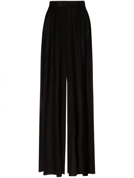 Pantaloni di seta Dolce & Gabbana nero