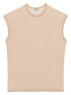 Koszulka bez rękawów bawełniana Saint Laurent różowa