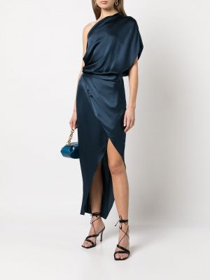 Asimetriškas vakarinė suknelė Michelle Mason mėlyna