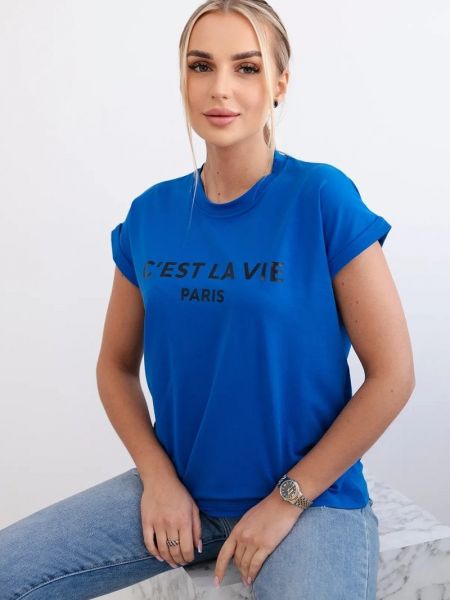 Pamučna bluza Kesi plava