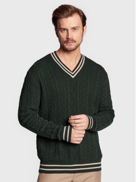 Бавовняний светр вільного крою Cotton On зелений